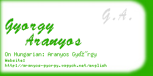 gyorgy aranyos business card